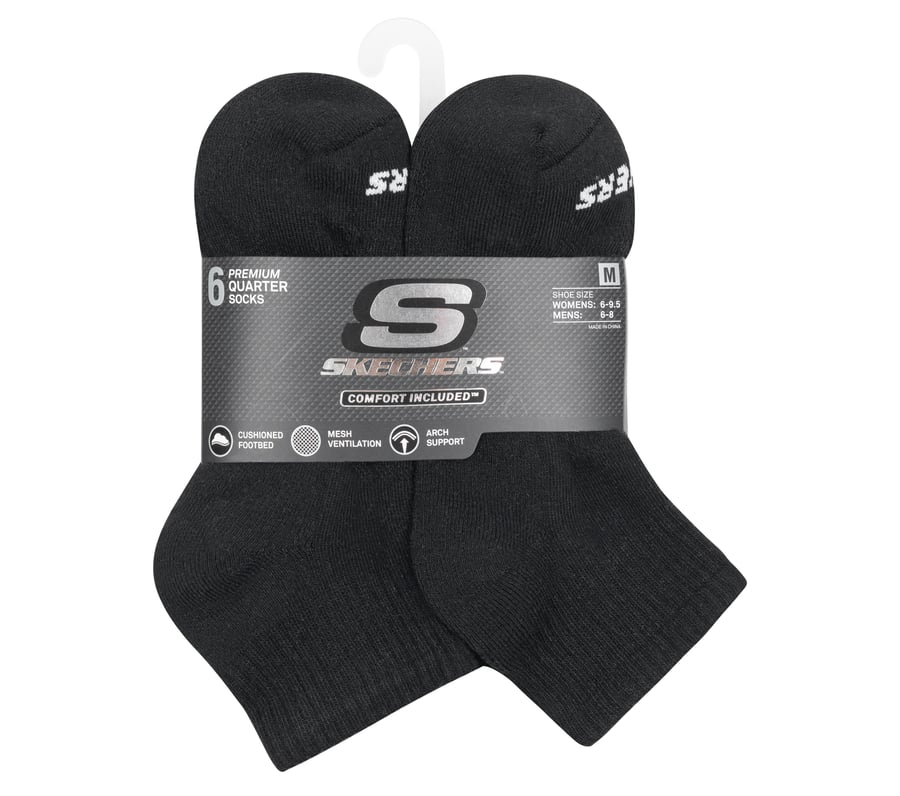Skechers 6 Pack Core Quarter Medium Socks Promoción por tiempo limitado
