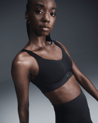Nike Nike AlateSujetador deportivo convertible con almohadilla de sujeción alta - Mujer