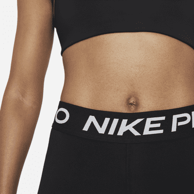 Nike Nike ProLeggings cortos de talle medio con panel de malla - Mujer Tienda de fábrica