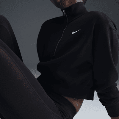 Nike Nike Sportswear Phoenix FleeceSudadera de chándal corta con media cremallera - Mujer Grandes ahorros
