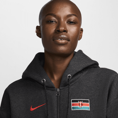 Nike Team Kenya Phoenix FleeceSudadera con capucha y cremallera completa oversize Nike - Mujer Precio ultrabajo