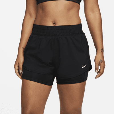 Nike Nike OnePantalón corto de 8 cm con talle medio y diseño 2 en 1 Dri-FIT - Mujer Ventas relámpago