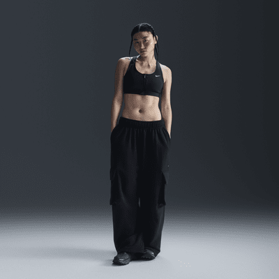 Nike Nike Swoosh Front ZipSujetador deportivo de sujeción media con almohadilla - Mujer En línea