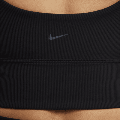 Nike Nike Zenvy RibSujetador deportivo de sujeción ligera sin almohadilla con escote alto - Mujer Rebajas