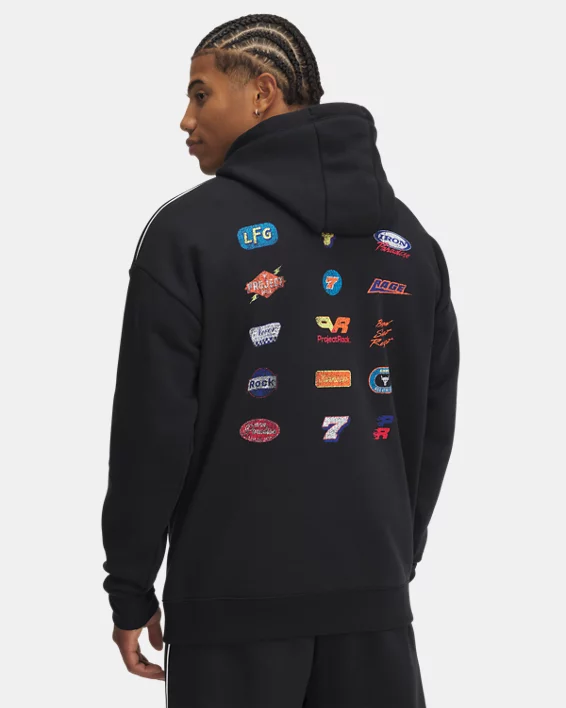 Under Armour Sudadera con capucha Project Rock Icon Fleece para hombre   Ofertas