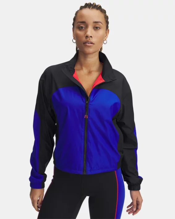 Under Armour Sudadera con cremallera completa de tejido Project Rock para mujer  