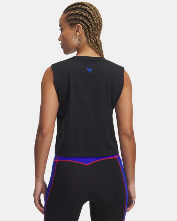 Under Armour Camiseta de tirantes Project Rock Iron Paradise para mujer   Descuento