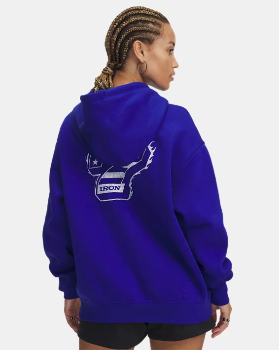 Under Armour Sudadera con cremallera completa Project Rock Iron Paradise para mujer   Tienda