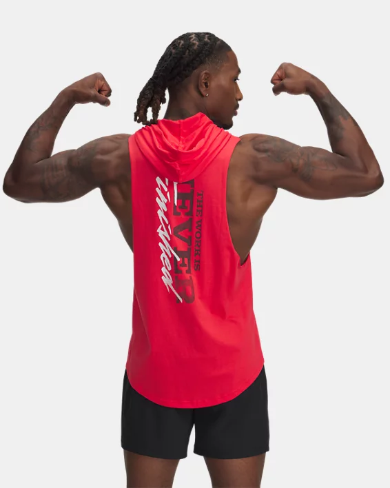 Under Armour Sudadera con capucha sin mangas Project Rock para hombre   Oferta especial