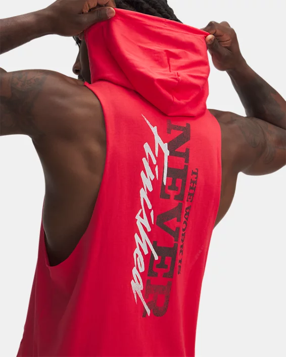 Under Armour Sudadera con capucha sin mangas Project Rock para hombre   Oferta especial