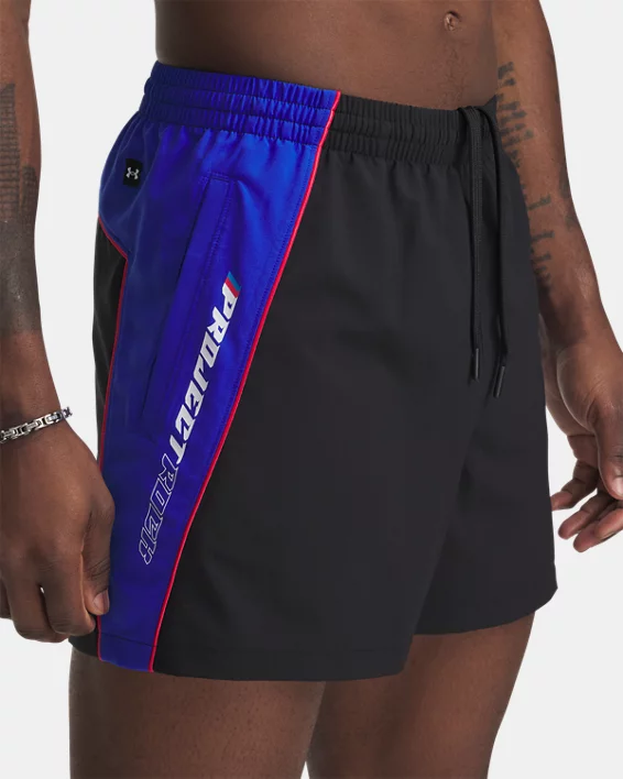 Under Armour Pantalón corto Project Rock Woven Colorblock para hombre   Últimos 3 días