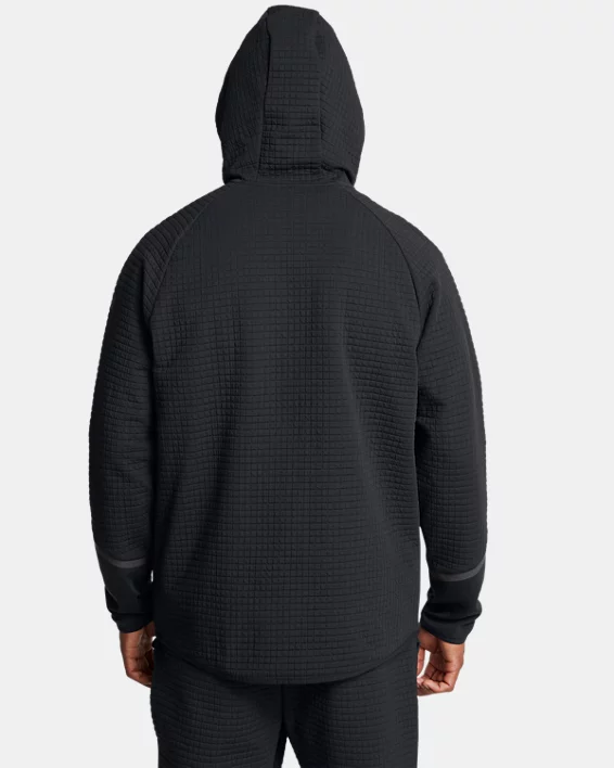 Under Armour Sudadera con cremallera completa UA Unstoppable Fleece Grid para hombre   Ofertas