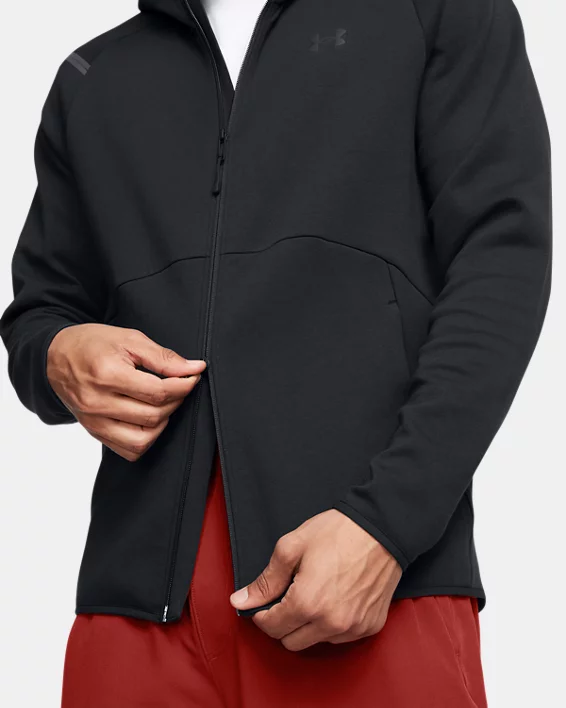 Under Armour Sudadera con capucha y cremallera completa UA Unstoppable Fleece para hombre   Envío gratis