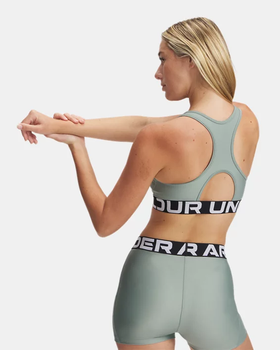 Under Armour Sujetador deportivo HeatGear® Armour Mid Branded para mujer   Oferta especial