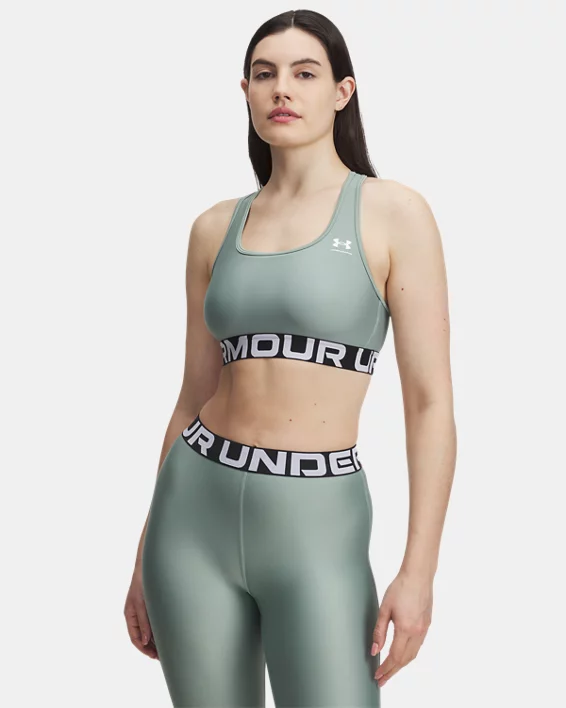 Under Armour Sujetador deportivo HeatGear® Armour Mid Branded para mujer   Oferta especial
