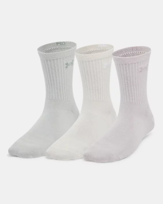 Under Armour Calcetines de media caña UA Essential para mujer - Paquete de 3