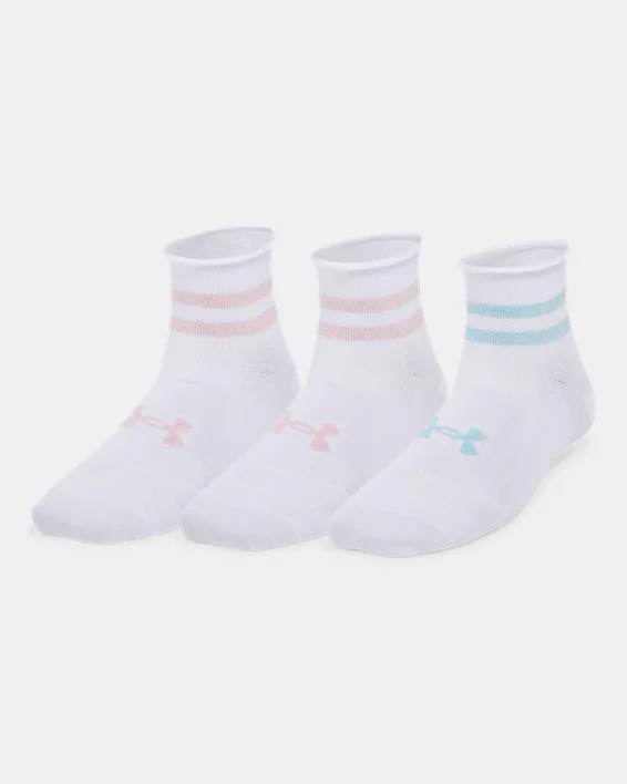 Under Armour Calcetines UA Essential Quarter para mujer - Paquete de 3  