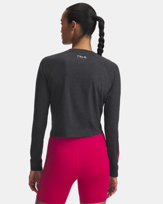 Under Armour Parte superior de manga larga estampada UA Trail Run para mujer   Mejor oferta