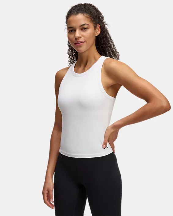 Under Armour Camiseta de tirantes y cuello alto redondo UA Motion para mujer