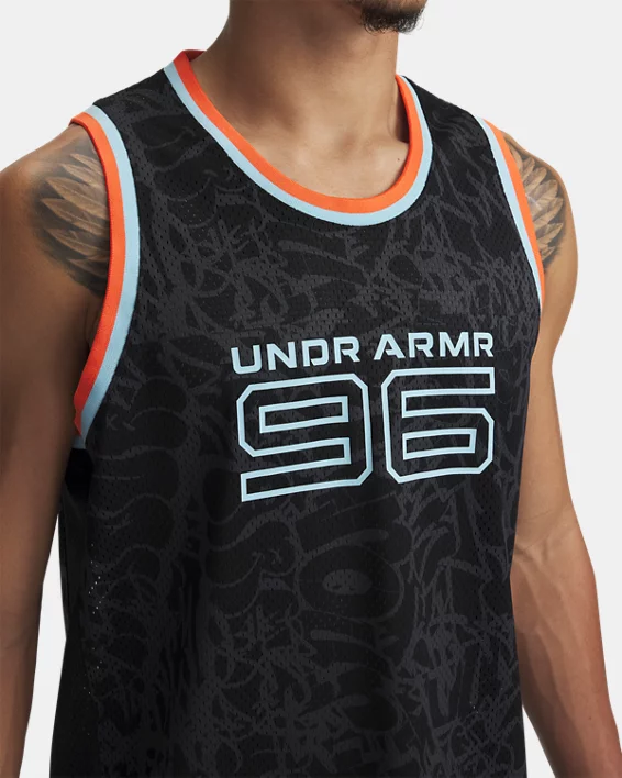 Under Armour Camiseta de tirantes estampada de malla UA Zone Pro para hombre   Grandes ahorros