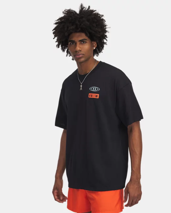 Under Armour Camiseta de manga corta UA Heavyweight Hoops Mix Tape para hombre