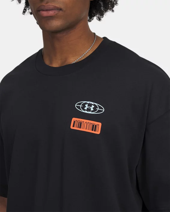 Under Armour Camiseta de manga corta UA Heavyweight Hoops Mix Tape para hombre   2025