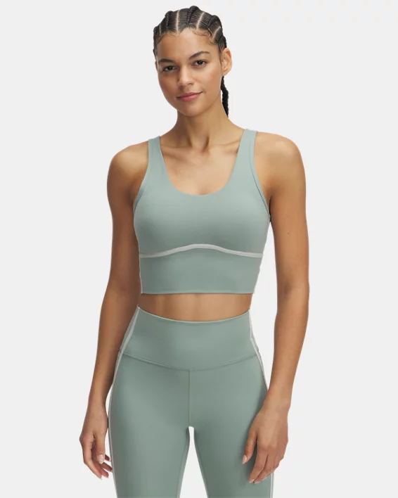 Under Armour Camiseta de tirantes corta con ribete UA Meridian para mujer  