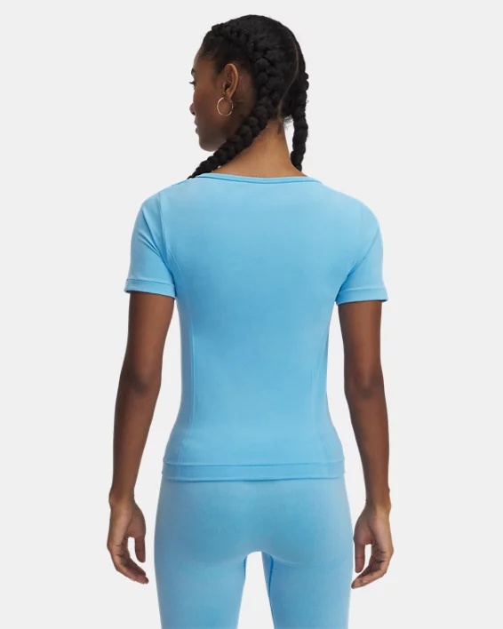 Under Armour Parte superior de manga corta de efecto lavado sin costuras UA Vanish para mujer   Liquidación