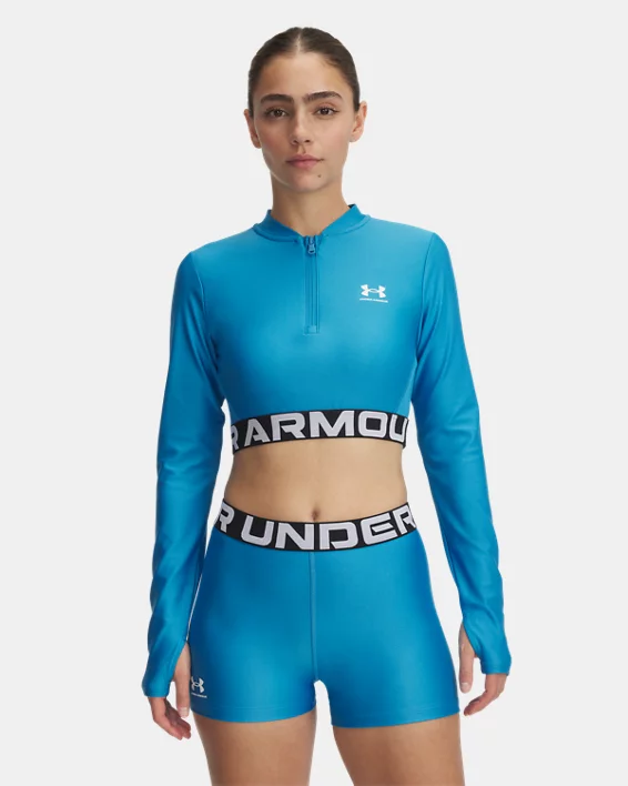 Under Armour Camiseta de manga larga con cremallera de ¼ HeatGear® Rib para hombre