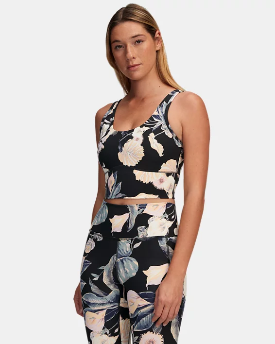 Under Armour Camiseta de tirantes corta y estampada UA Meridian Fitted para mujer