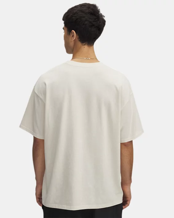 Under Armour Camiseta de manga corta UA Heavyweight Oversized Logo Wash para hombre   Rebajas de fábrica