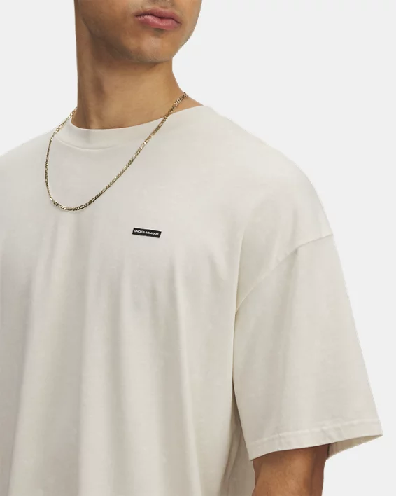 Under Armour Camiseta de manga corta UA Heavyweight Oversized Logo Wash para hombre   Rebajas de fábrica