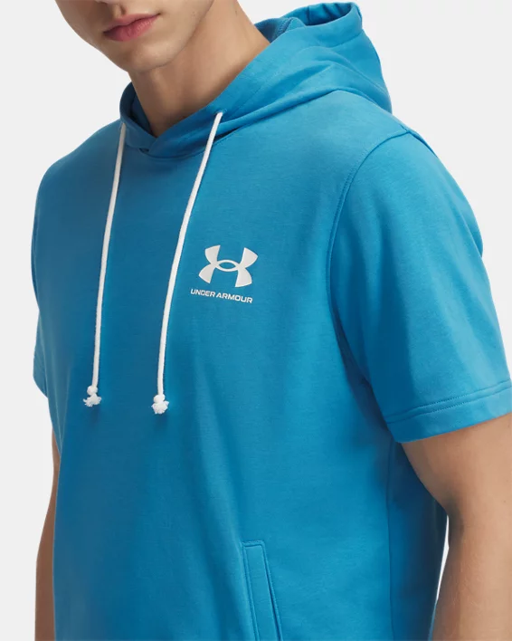 Under Armour Sudadera con capucha de manga corta UA Rival Terry para hombre   Mejor oferta