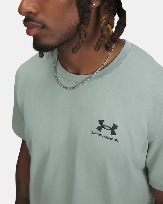 Under Armour Camiseta de manga corta UA Logo Embroidered Heavyweight para hombre   Descuentos del mes