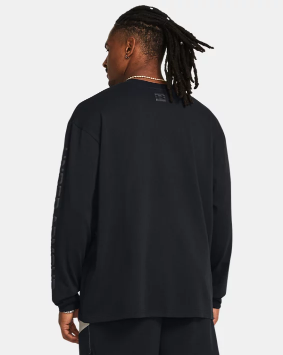 Under Armour Camiseta de manga larga UA Heavyweight Tonal Wordmark para hombre   Oferta exclusiva