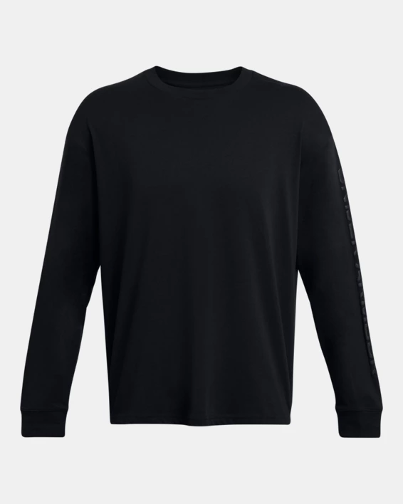 Under Armour Camiseta de manga larga UA Heavyweight Tonal Wordmark para hombre   Oferta exclusiva