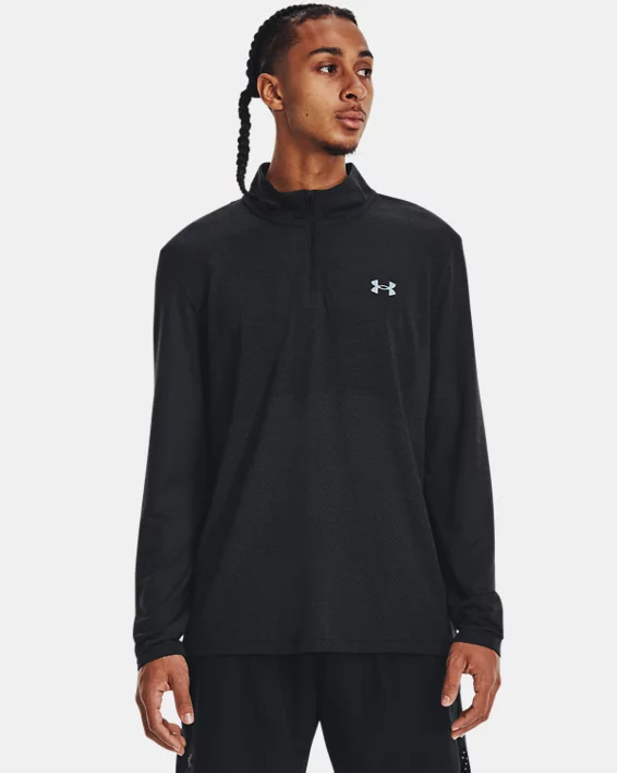 Under Armour Parte de arriba con cremallera de ¼ UA Seamless Stride para hombre