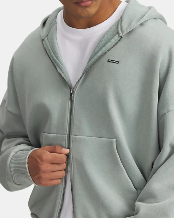 Under Armour Sudadera con cremallera completa UA Icon Heavyweight Fleece Wash para hombre   En línea