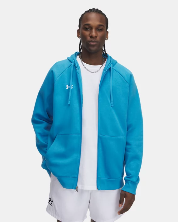 Under Armour Sudadera con capucha y cremallera completa de tejido Fleece UA Rival para hombre