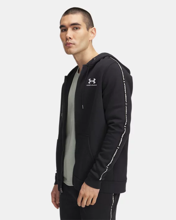 Under Armour Parte de arriba con cremallera completa UA Icon Fleece Taping para hombre