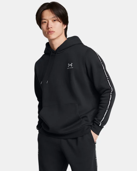Under Armour Sudadera con capucha UA Icon Fleece Taping para hombre   Rebajas de fin de temporada
