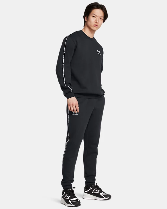 Under Armour Sudadera con cuello redondo UA Icon Fleece Taping para hombre   En línea