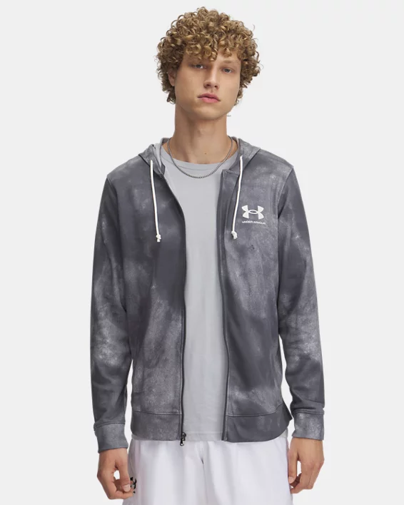 Under Armour Parte superior con cremallera completa UA Rival Terry para hombre