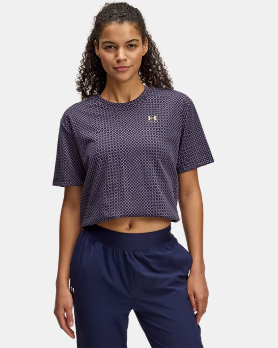 Under Armour Camiseta de manga corta UA Heavyweight Holiday para mujer  