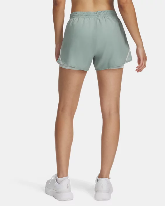 Under Armour Pantalón corto 2 en 1 UA Fly-By para mujer   Promoción por tiempo limitado
