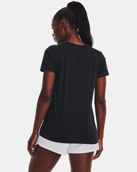 Under Armour Camiseta de manga corta con logotipo UA Rival para mujer   Promoción trimestral