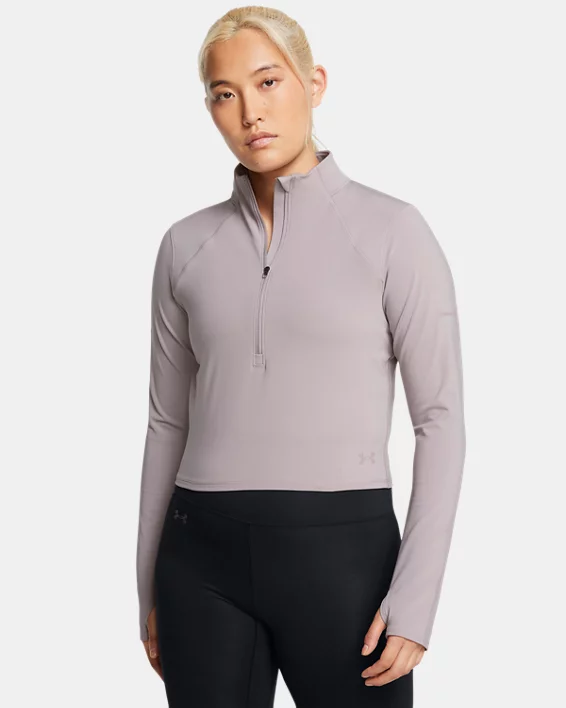 Under Armour Parte de arriba con media cremallera UA Launch Elite para mujer