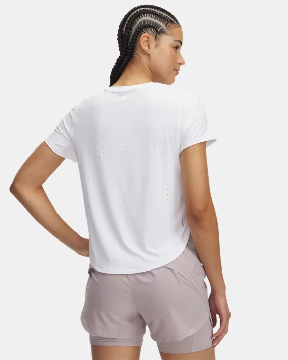 Under Armour Camiseta de manga corta UA Launch Elite para mujer   Rebajas de fin de temporada