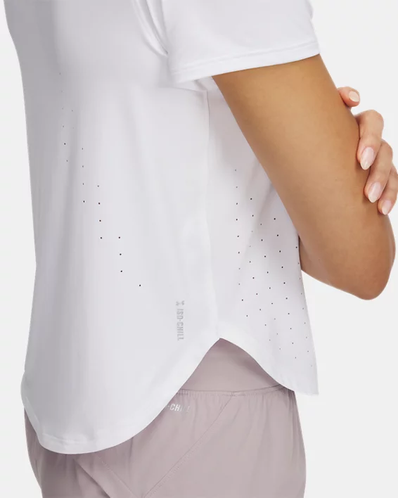 Under Armour Camiseta de manga corta UA Launch Elite para mujer   Rebajas de fin de temporada