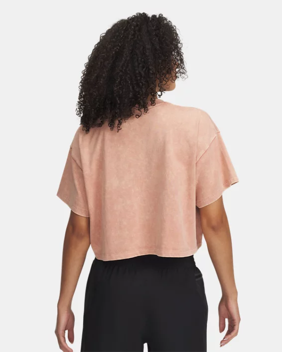 Under Armour Camiseta de manga corta UA Heavyweight Wash para mujer   Ofertas